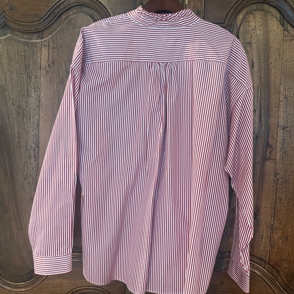 Ann Mashburn Frill Top Red Stripe size L - Picture 5 of 6